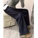 2026 New Dark Blue Denim Fleece-Lined Jeans Women Plus Size Slimming High-Waisted Straight Wide-Leg Pants For Winter_mkmklike.com
