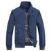 Loom European And American Foreign Trade Business Stand Collar Jacket Casual Plus Size Men's Loose Coat Workwear Cross-Border_mkmklike.com
