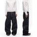 Raw Denim 5-Button Jeans – Unwashed 14oz A-Line Baggy Trousers (Stiff Straight-Leg For Authentic Fade)_mkmklike.com