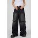 Men's High Street Retro Washed Distressed Jeans Loose Straight Leg Wide Leg Pants Unique Drape_mkmklike.com