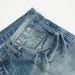 Color Block Spray Paint Washed Denim Straight Long Men's High Street American Style INS Casual Loose Wide Leg_mkmklike.com