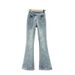 Women's Clothing Slim Fit Denim Flared Pants For Women New Style Fashionable Elastic High Waist Slim Hot Diamond Plus Length Pants_mkmklike.com