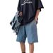 Japanese American Denim Shorts Boys Summer 2025 New Gradual Change Color Hong Kong Style Loose Straight Five-point Pants Men_mkmklike.com