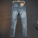 New In-Stock High-End Simple European Washed Craft Slim Fit Men's Straight-Leg Jeans Street Fashion Versatile Long Pants_mkmklike.com