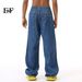 JEANS | 2024 Summer New Product, Thin Tencel American Dark Blue Straight Tube Loose Jeans, Simple And Versatile_mkmklike.com
