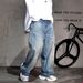 Men's Distressed Baggy Jeans – Vintage Washed Wide-Leg Denim Pants With Ripped Details (Sizes 28-36) Retro Streetwear Style_mkmklike.com