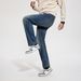 Men's Washed Distressed Jeans Loose Fit Straight Leg Casual Commuter Pants Mid Waist Wide Leg Trendy_mkmklike.com
