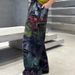 Men's Clothing Men's High End Straight Leg Jeans Loose Fit Fashionable Distressed Colorful Graffiti Wide Leg Dirty Pants For Spring Autumn_mkmklike.com