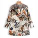 Women's Clothing casual women's cotton and linen leaf fur long sleeved jacket_mkmklike.com