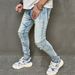 Men's Clothing New Men's Jeans Casual Ripped Slim Fit Slim Fit Stretch Men's Pants_mkmklike.com