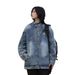 Loom Style Side Stripe Denim For Men, Spring Autumn, Retro High-End Feel, European And American Trendy Brand, Striped Stand_mkmklike.com