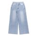 Women's Clothing Washed Blue Zipper Button Closure Jeans_mkmklike.com