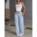 Women's Clothing Retro High Waist Wide Leg Jeans For Women – Vintage Loose Fit Straight Denim Pants With Stretch, Comfort Cotton, Casual Street Style_mkmklike.com