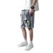 Men's Clothing Raw Edge Denim Shorts Men's Beach Pants Loose Casual Five Point Pants_mkmklike.com