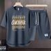Men's Clothing 2024 Waffle Casual Summer Suit Men's Loose Teen Short sleeved T shirt Shorts Handsome Two piece Suit_mkmklike.com