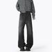 Cleanfit Versatile Micro-pull Jeans Men's Youth Fashion Popular Loose Straight Washed Retro Blue Trousers_mkmklike.com
