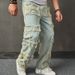 REPPUNK Men's Vintage American Wide Leg Jeans - High Street Baggy Denim Pants With Distressed & Washed Finish_mkmklike.com