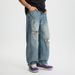 Men’s Distressed Denim Jeans – Vintage Washed High Street Loose Fit (S-4XL)_mkmklike.com