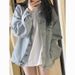 2025 American Spring Autumn New Denim Jacket Women, Niche Loose And Versatile Shirt Top, Suitable For Small People To_mkmklike.com