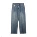 LKTM Men's Wear # American Street Trendy Washed Loose Ins Versatile Casual Straight Wide Leg Jeans For Men_mkmklike.com