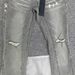 Men Women Y2K Flared Jeans, Vintage Charcoal Wash, Symmetrical Ripped Knees, Splatter, Summer_mkmklike.com