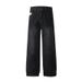 Nordmann Muqiu Clothing | Black High Street Jeans Men's Plus Size Loose Draped Straight-Leg Floor-Length Pants_mkmklike.com
