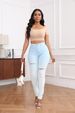Direct From The Manufacturer: 2022 Spring/Summer New European American Blue And White Gradient High-Waisted Butt-Lifting_mkmklike.com