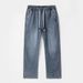 Premium Stretch Rayon Jeans For Big & Tall Men – Ultra-Lightweight Relaxed Fit Jogger Pants (Up To 300lbs) In Grey & Blue_mkmklike.com