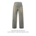 Blue Jeans, Spring/autumn, Zip Up, Slit Jeans, Straight Leg, Minimalist, Heavy Duty, High Street American Style._mkmklike.com