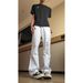 American Printed Jeans Unisex Spring Summer Cool Versatile Slim Straight Flared Pants High Street White_mkmklike.com