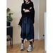 Men's Multi Pocket Cargo Denim Shorts High Street Style Loose Fit Cropped Pleated Trendy Summer Cool Ribbons_mkmklike.com