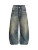 Men's Clothing American Retro Washed Distressed Vintage Washed Distressed Denim Jeans For Men & Women – Cleanfit High-Quality Relaxed Wide-Leg Pants_mkmklike.com