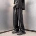 American Retro Rough-edged Jeans Men's Spring And Autumn Vibe High Street Loose Straight Wash Old Drawstring Wide-leg Trousers_mkmklike.com