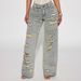 Vintage Washed Distressed Jeans For Women - Oversized High Street Baggy Pants With Heavyweight Denim & Grunge Style_mkmklike.com