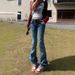 In-stock American Retro Style Low-waist Flared Jeans Women, Slim-fit, Stretchy, Suitable Autumn And Winter, Available_mkmklike.com