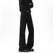 American Retro Black Flared Pants For Men, Autumn High Street Cleanfit Loose Wide-leg Straight Slimming Jeans_mkmklike.com