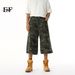 EF JEANS | 2025 Summer Wide-leg Loose Casual 7-point Jeans Trendy Snow Camouflage Denim Straight_mkmklike.com