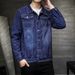 Men's Denim Jacket Men's Korean Version Slim Fit Spring Autumn Loose Jacket Denim Top_mkmklike.com
