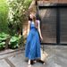 Blue Mist Love French Cowboy Dress For Women's Summer, With A Niche Design Sense, Waist Cinching Temperament, Suspender_mkmklike.com