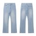 Men's Clothing Same Style Ice Blue 517 Jeans Vintage High Street Flared Pants Cleanfit Distressed Vibe_mkmklike.com