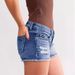 New Women's Clothing Ripped Denim Jeans Slim Fit Versatile Button Detail 2026 Trendy Distressed Casual Shorts_mkmklike.com