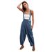 Women's Loose Casual Sleeveless Denim Overalls Side Pocket Clothing_mkmklike.com