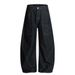 Artistic Embroidered Letter Scimitar Jeans For Men, Design Sense, Three-Dimensional Deconstruction, Multi-Pocket_mkmklike.com
