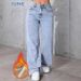 Plus Size High-Waisted Flare Jeans For Women – Light Blue, Stretch Denim, Fleece-Lined (0xl-3xl, Comfort Fit, Vintage Wash, No-Gap Waistband)_mkmklike.com