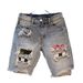 Men's Clothing Ripped Denim Shorts Trendy Thin Beggar Pants Five Point Pants_mkmklike.com