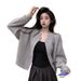 Korea-style Short Coat Petite Wome, Sprig Ad Autum 2026 Ew Desig, Solid Color, Loose Casual Cardiga Top For_mkmklike.com