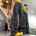 American Retro Camouflage Workwear Jeans For Women, New Spring And Autumn Style, High-waisted, Loose, Slimming,_mkmklike.com