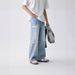 Men's Loose Fit Ripped Jeans American Style Summer Retro Trendy Light Color Wide Leg Pants Midweight Cotton Machine Washable_mkmklike.com