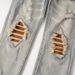 Men's Clothing European And American Street Fashion Ripped Retro Men's Jeans Trendy Brand High Street Slim Fit Skinny Jeans Cross Border 887_mkmklike.com