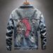 Pulse Pulse 2025 Spring Autumn Embroidered Denim Men's Trendy Brand Korean Style Fashionable European And American Street Versatile_mkmklike.com